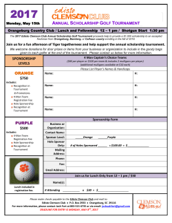sponsorship levels orange $750 purple $500