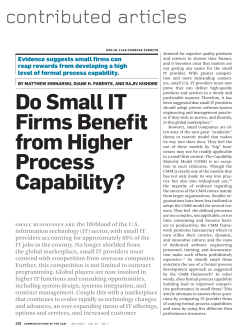 Do small IT firms benefit from higher process capability?