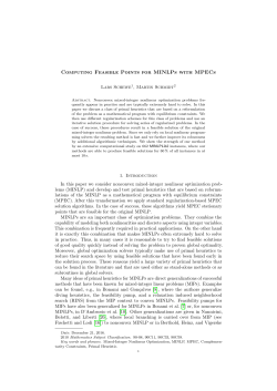 Computing Feasible Points for MINLPs with MPECs