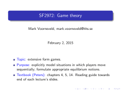 SF2972: Game theory
