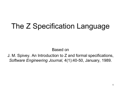 A Specifier`s Introduction to Formal Methods
