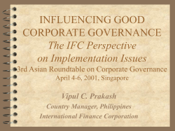 corporate governance in ifc work