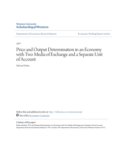 Price and Output Determination in an Economy with Two Media of