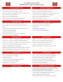 2017 MARCUS HIGH SCHOOL SUMMER SPORTS