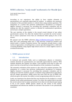 2. WIRIS collection: The content database