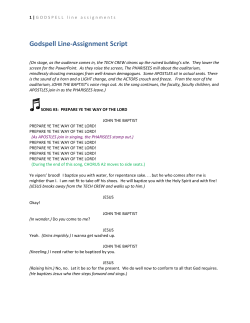 Godspell Line-Assignment Script