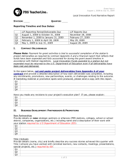 PBS TeacherLine Member Station Monthly Report