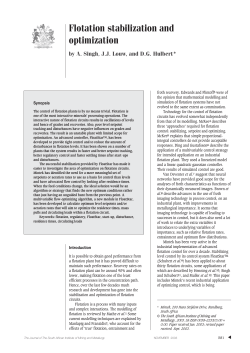 Flotation stabilization and optimization