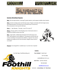 Summer Wrestling Program