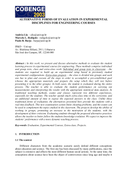 alternative forms of evaluation in experimental disciplines for