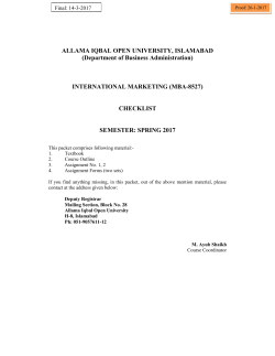 International Marketing (8527)