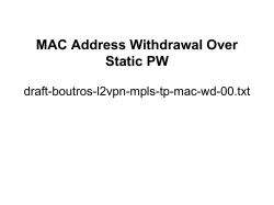 MAC Withdraw OAM Message