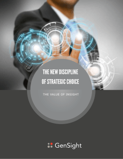 the new discipline of strategic choice