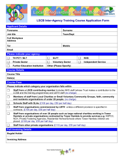 TOWER HAMLETS LOCAL SAFEGUARDING CHILDREN`S BOARD