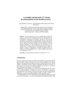 Accessibility and Interactive TV: Design
