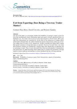 Exit from Exporting - Economics E