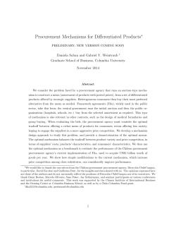 Procurement Mechanisms for Differentiated Products