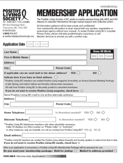 membership application