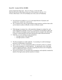 Lecture 20 &ndash; Legal Process 1: expected value of a lawsuit