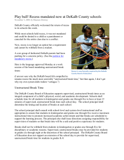 Play ball! Recess mandated now at DeKalb County schools