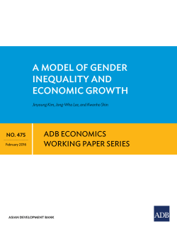 A Model of Gender Inequality and Ecomoic Growth