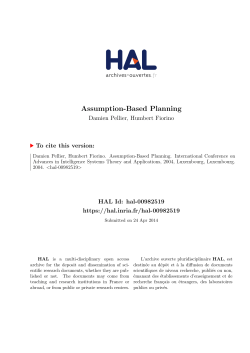 Assumption-Based Planning - HAL
