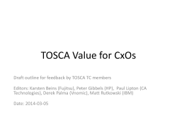 TOSCA Value for CIOs