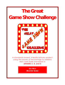 The Great Game Show Challenge
