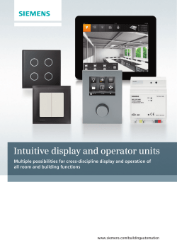 Intuitive display and operator units