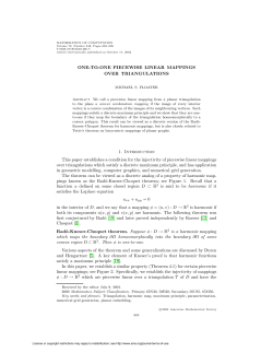 ONE-TO-ONE PIECEWISE LINEAR MAPPINGS OVER