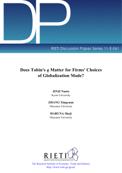 Does Tobin`s q Matter for Firms` Choices of Globalization Mode?
