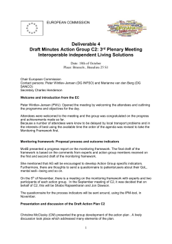 Outline Agenda Action Groups