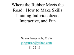 Social Skills Training for Schizophrenia