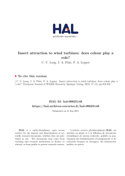 Insect attraction to wind turbines: does colour play a role?