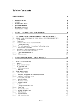Introduction - Historical look on chess programming