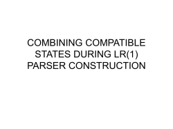 COMBINING COMPATIBLE STATES DURING LR(1) PARSER
