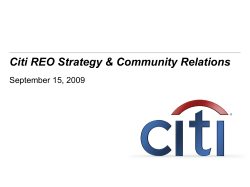 Citi REO Process for Partners