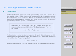 26. Linear approximation, Leibniz notation