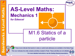 M1.6 Statics of a particle