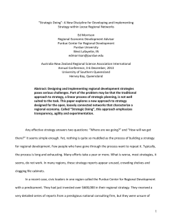 Strategic Doing - Purdue Center for Regional Development