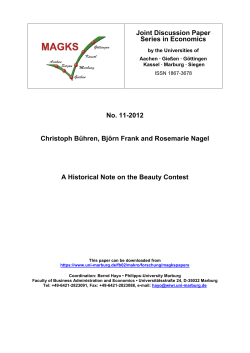 A Historical Note on the Beauty Contest