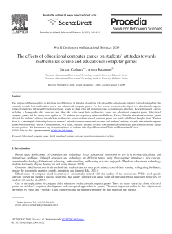 The effects of educational computer games on students` attitudes