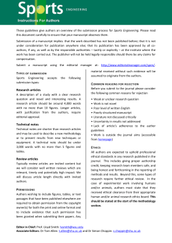 Research articles Technical notes Review articles