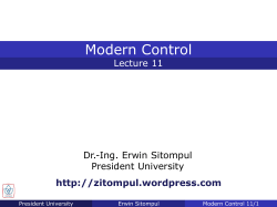 Algebraic Riccati Equation - Erwin Sitompul
