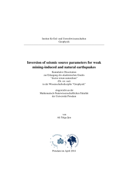 Inversion of seismic source parameters for weakmining