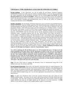 CH332Lab 6: FTIR AND RAMAN ANALYSIS OF ETHANOL IN