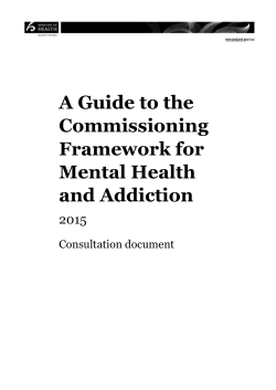A Guide to the Commissioning Framework for