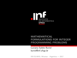 Mathematical Formulations for Integer Programming Problems