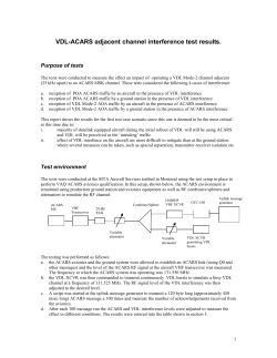 VDL-ACARS adjacent channel interference test results.