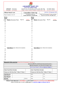 Lancs Colts Cup